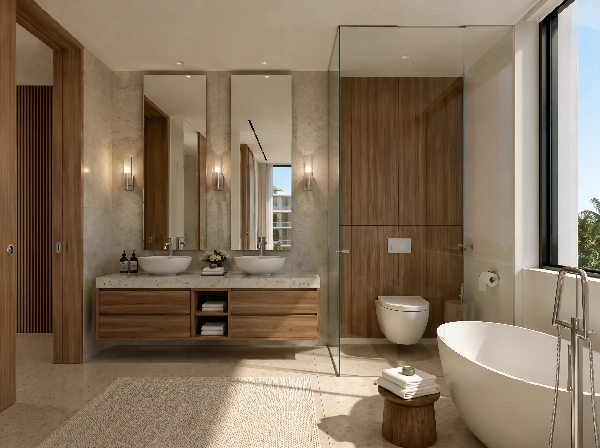 The Palms Resort — Bano suite con banera